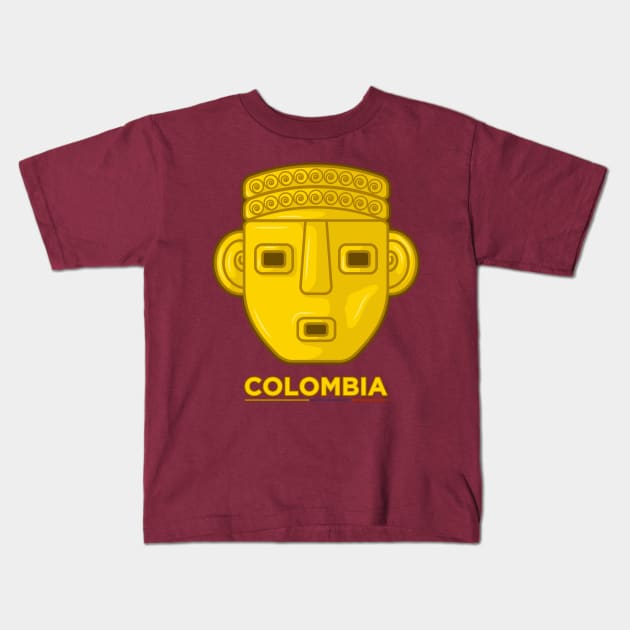 Colombian ancient art Kids T-Shirt by Drumsartco